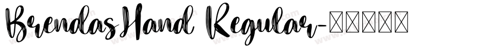 BrendasHand Regular字体转换
